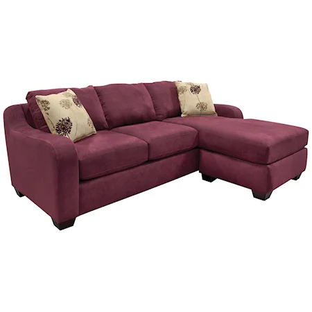 Small Sectional Sofa with Ottoman for Chaise Attachment